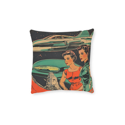 1950's Space Comic - Square Cushion - Space Home Decor UK