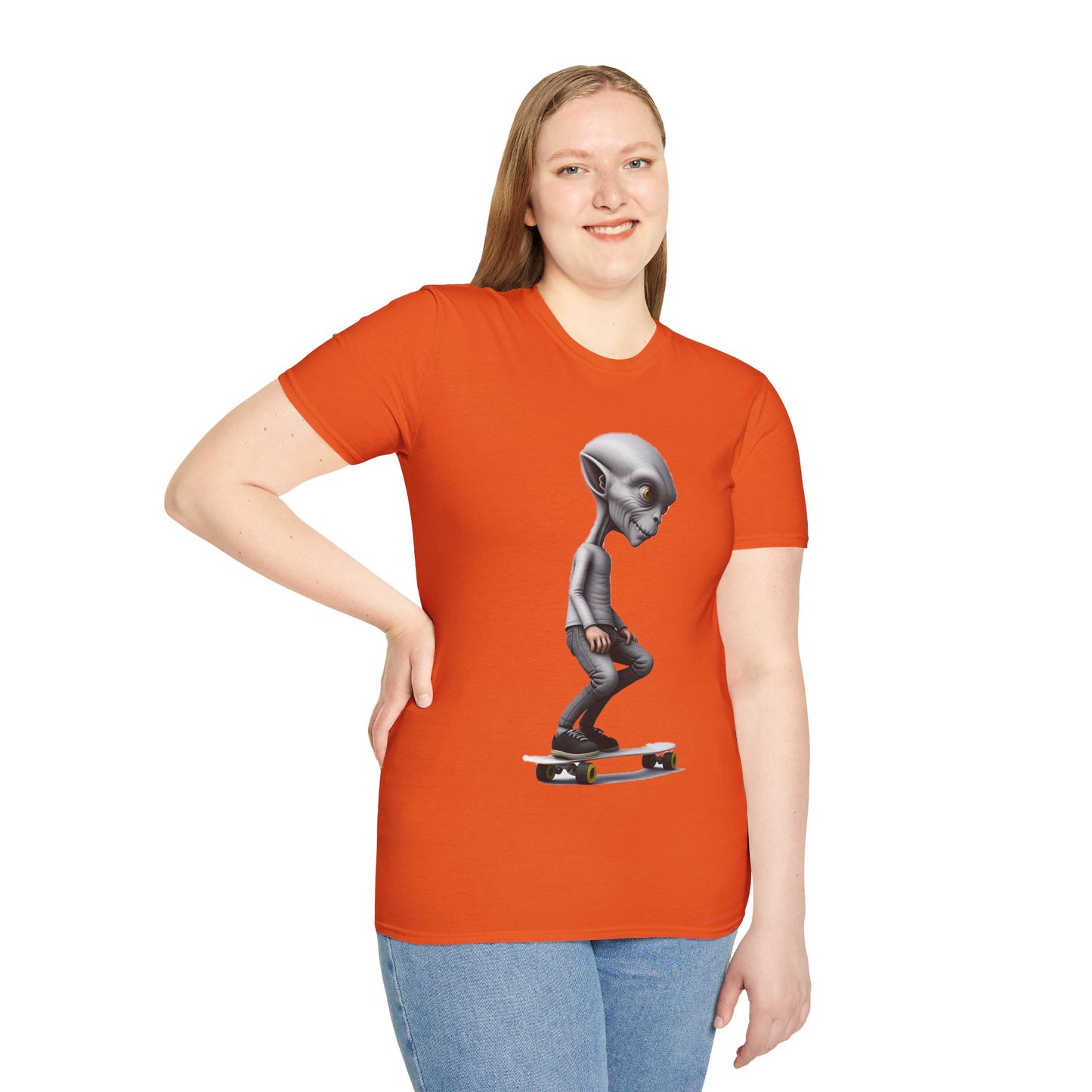 Alien Skater - Unisex Softstyle T-Shirt - UK