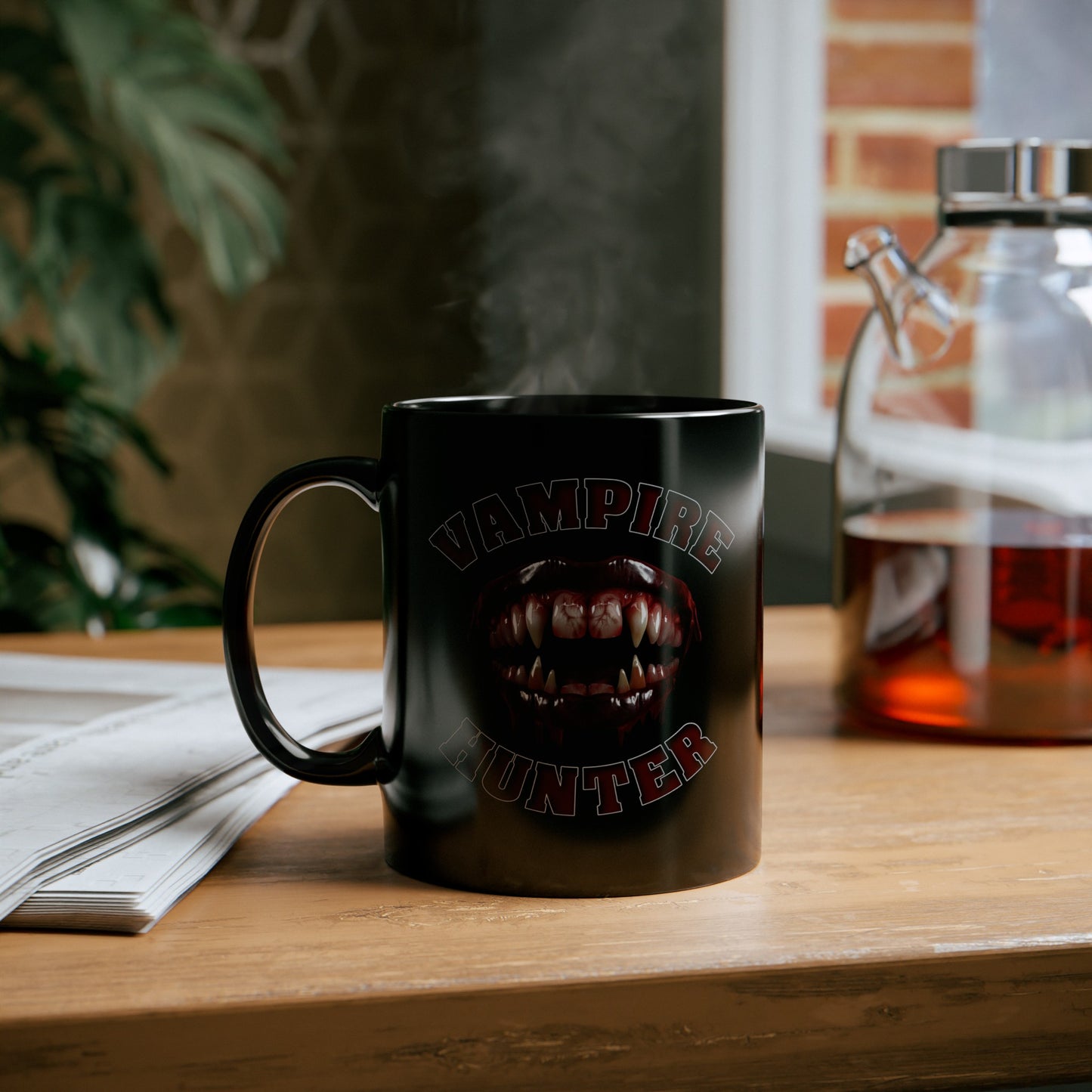 Vampire Hunter  - Black Mug (11oz)  UK