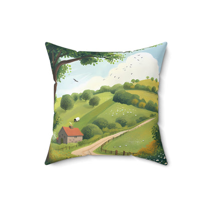 Countryside #3 - Spun Polyester Pillow USA