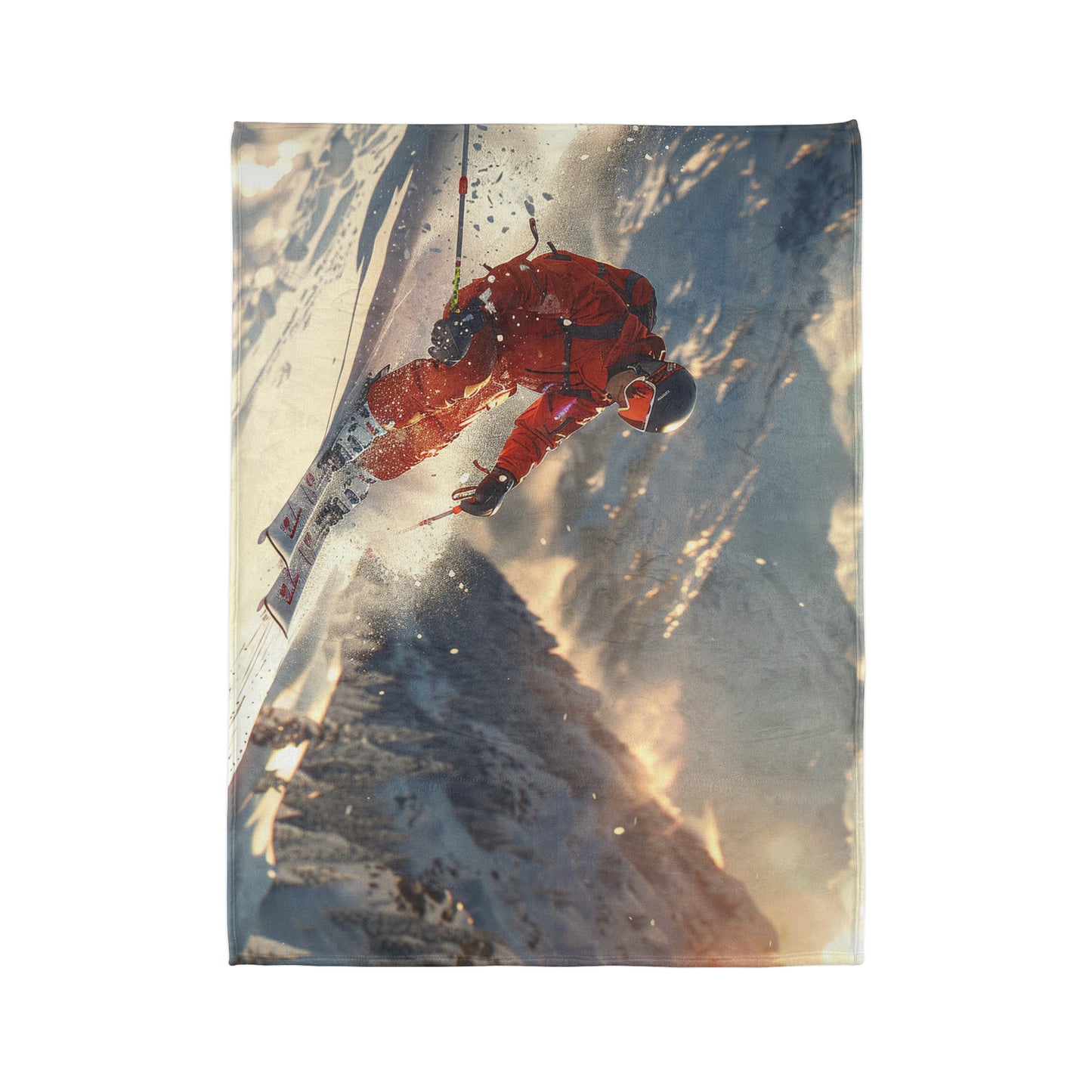 Downhill Skier #1 - Soft Polyester Blanket