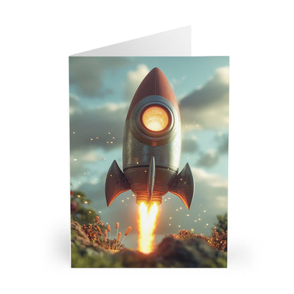 Rocket To The Moon - Blank Card (5 Pack) UK
