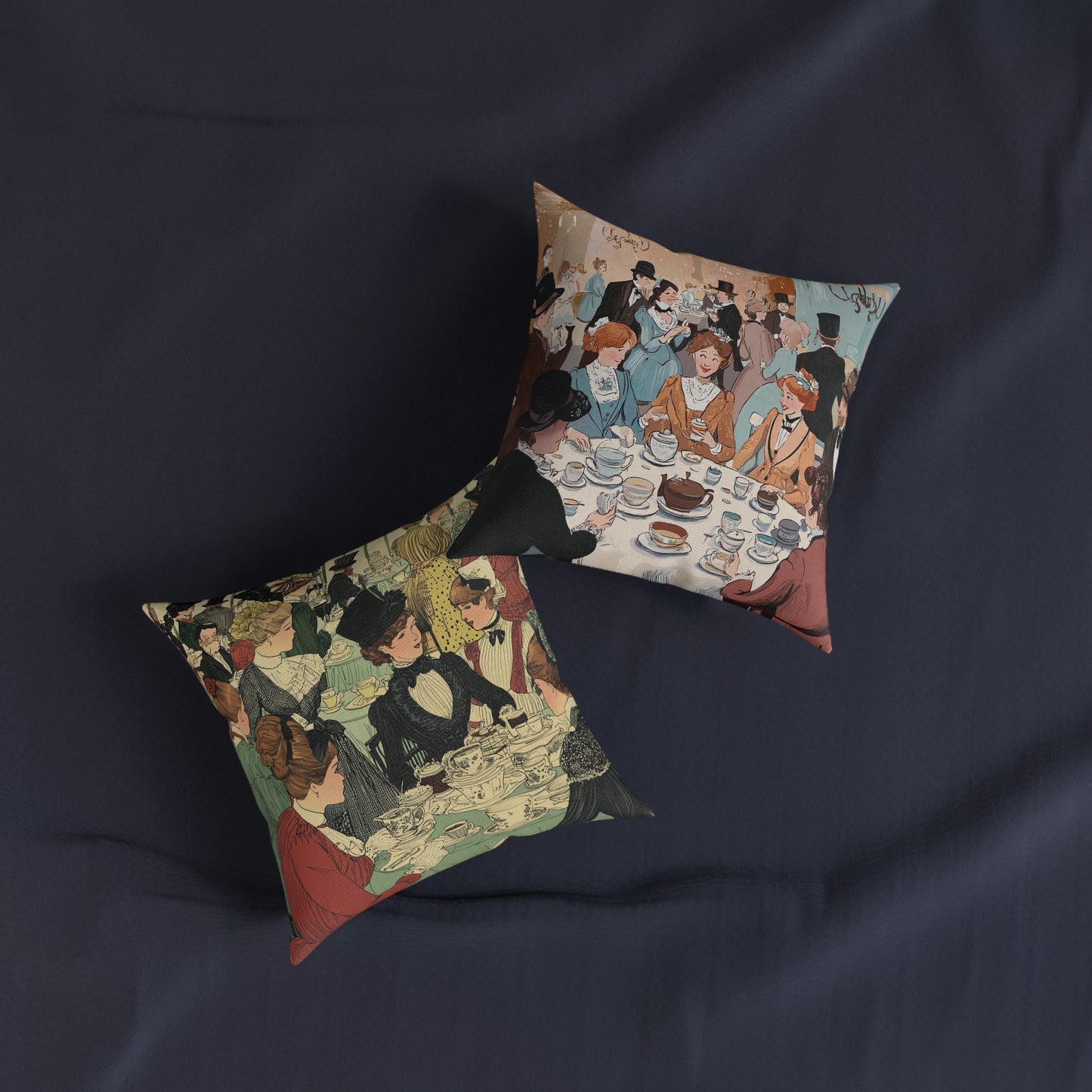 Ladies That Lunch (Vintage Tea Party) - Square Cushion - UK