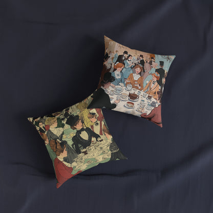 Ladies That Lunch (Vintage Tea Party) - Square Cushion - UK