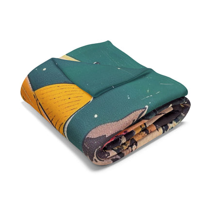 Retro Space Adventure Fleece Blanket 2 - Cosy Gift for Sci-Fi Lovers UK
