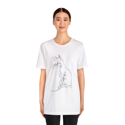 Cat Silhouette #6 - Unisex Jersey Short Sleeve Tee