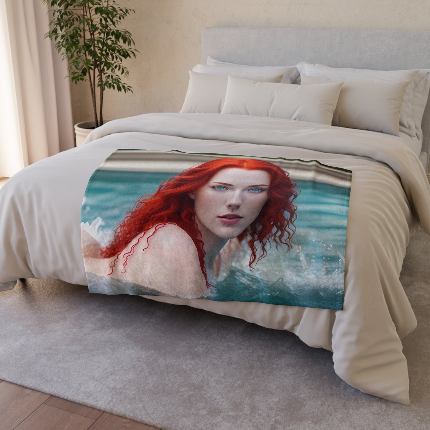 Red Hot Red-head - Soft Polyester Blanket - UK