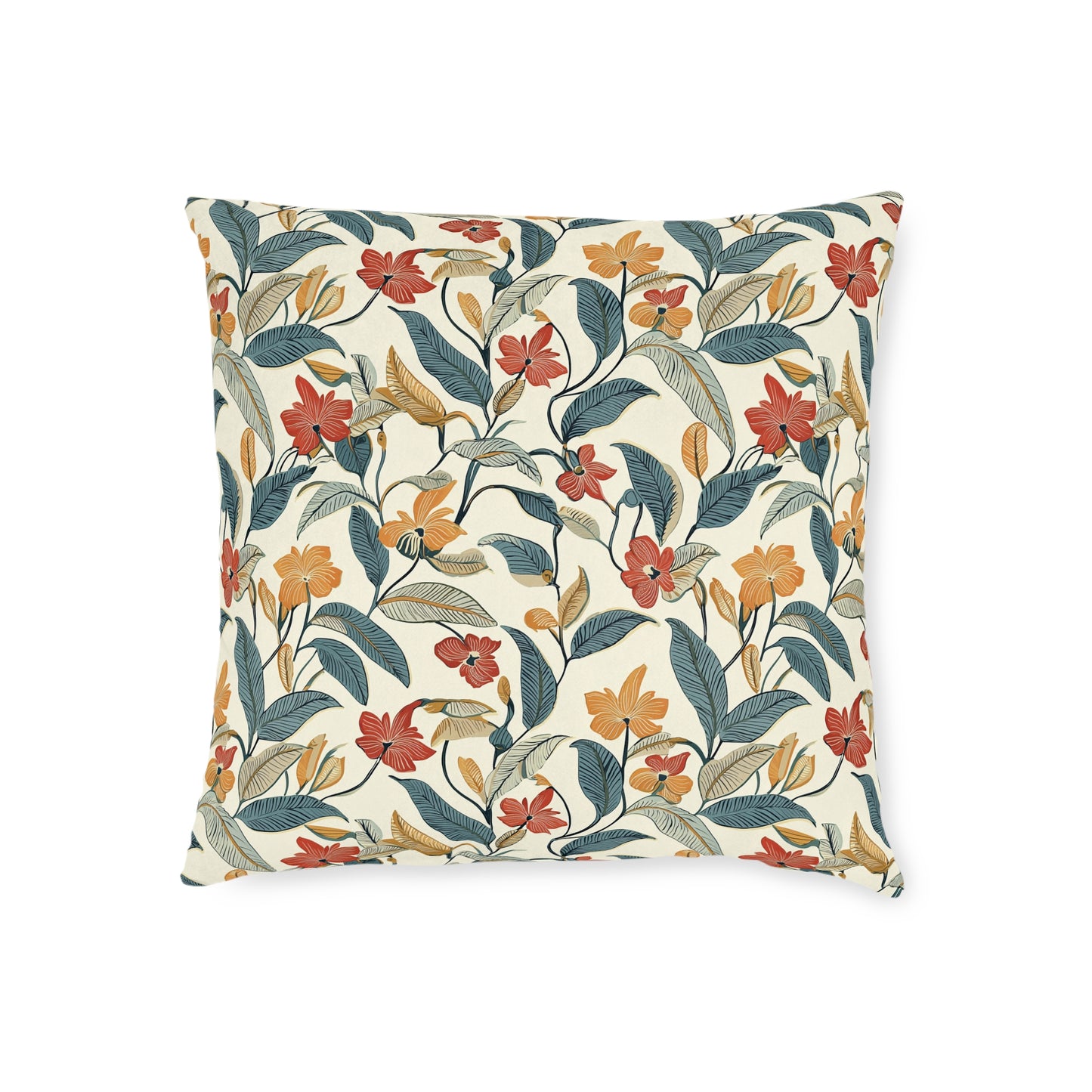 Botanical Floral Square Pillow - Cosy Home Decor - UK