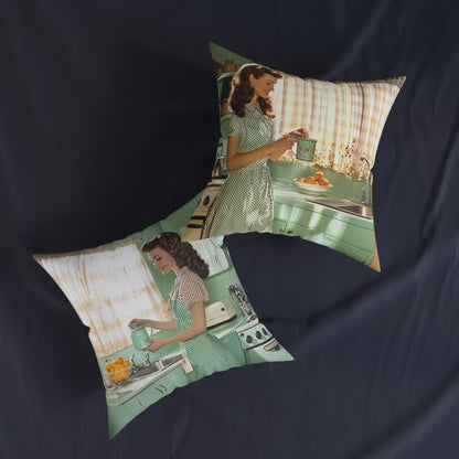 1950s Americana - Square Pillow - UK