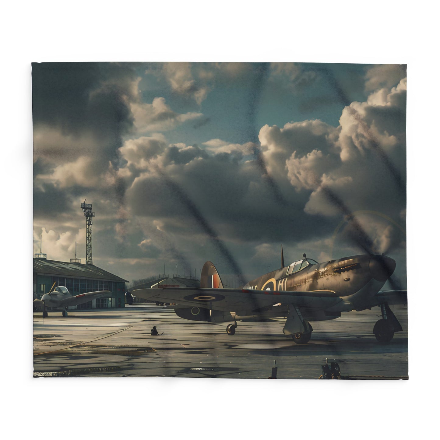 WW2 Airfield #3 Arctic Fleece Blanket - UK