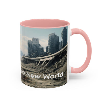 Futuristic Landscape Accent Coffee Mug - Perfect for Sci-Fi Lovers - UK