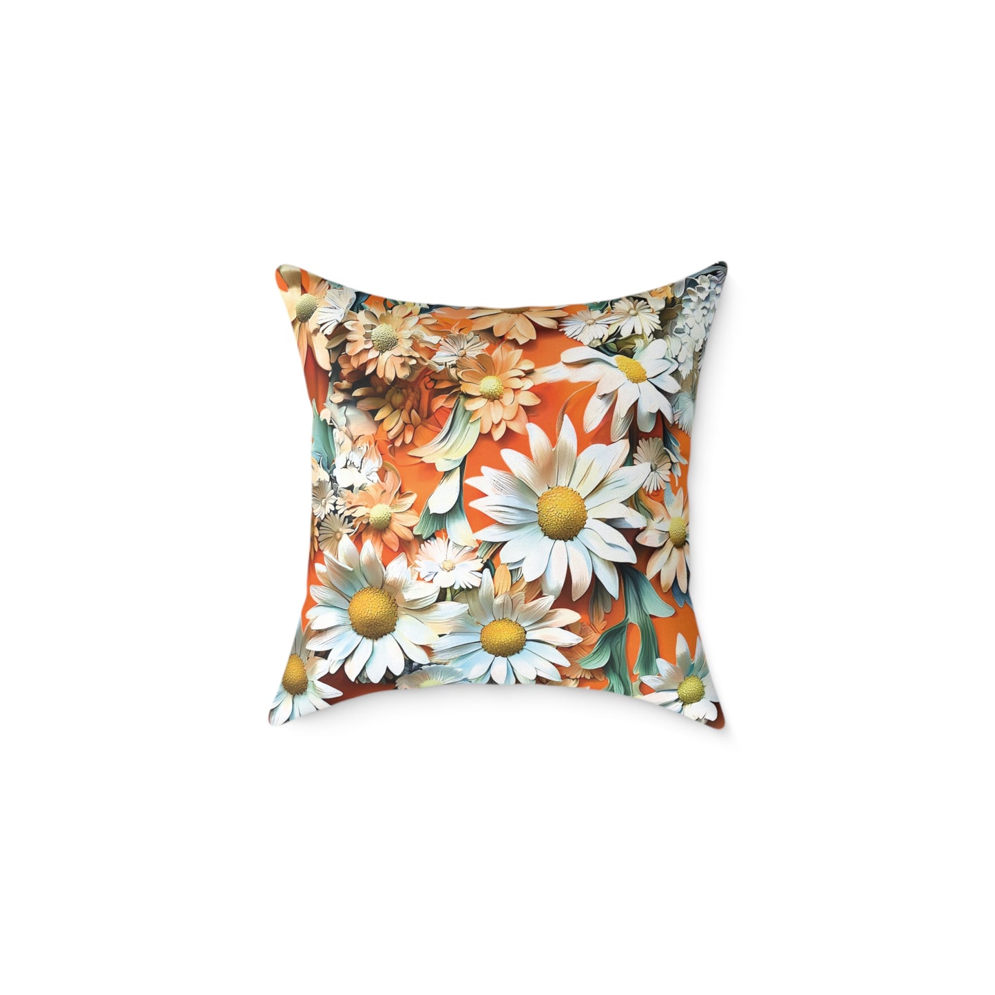 **Daisy Chinoiseries - Square Poly Canvas Pillow UK