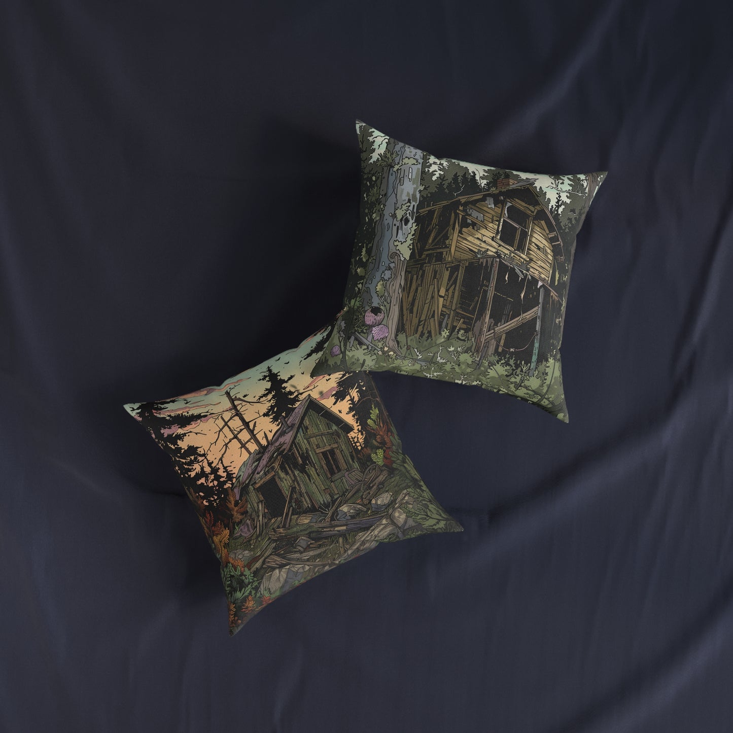 Huckleberry's House - Square Pillow - UK