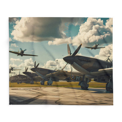 WW2 Airfield #4 Arctic Fleece Blanket - UK