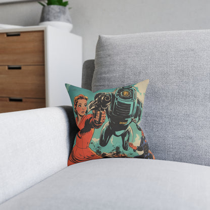 1950's Space Comic 2 - Square Cushion - Space Home Decor UK