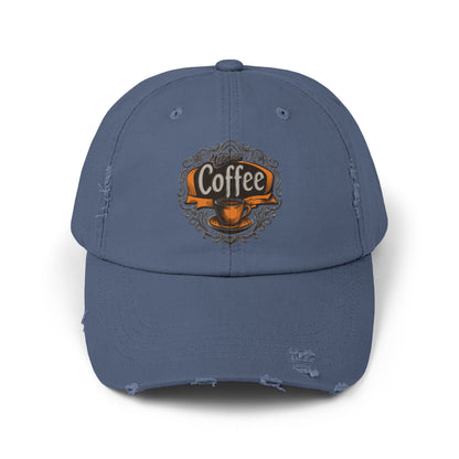 Vintage Style Hat 4 for Coffee Lovers - Unisex Distressed Coffee Cap - USA