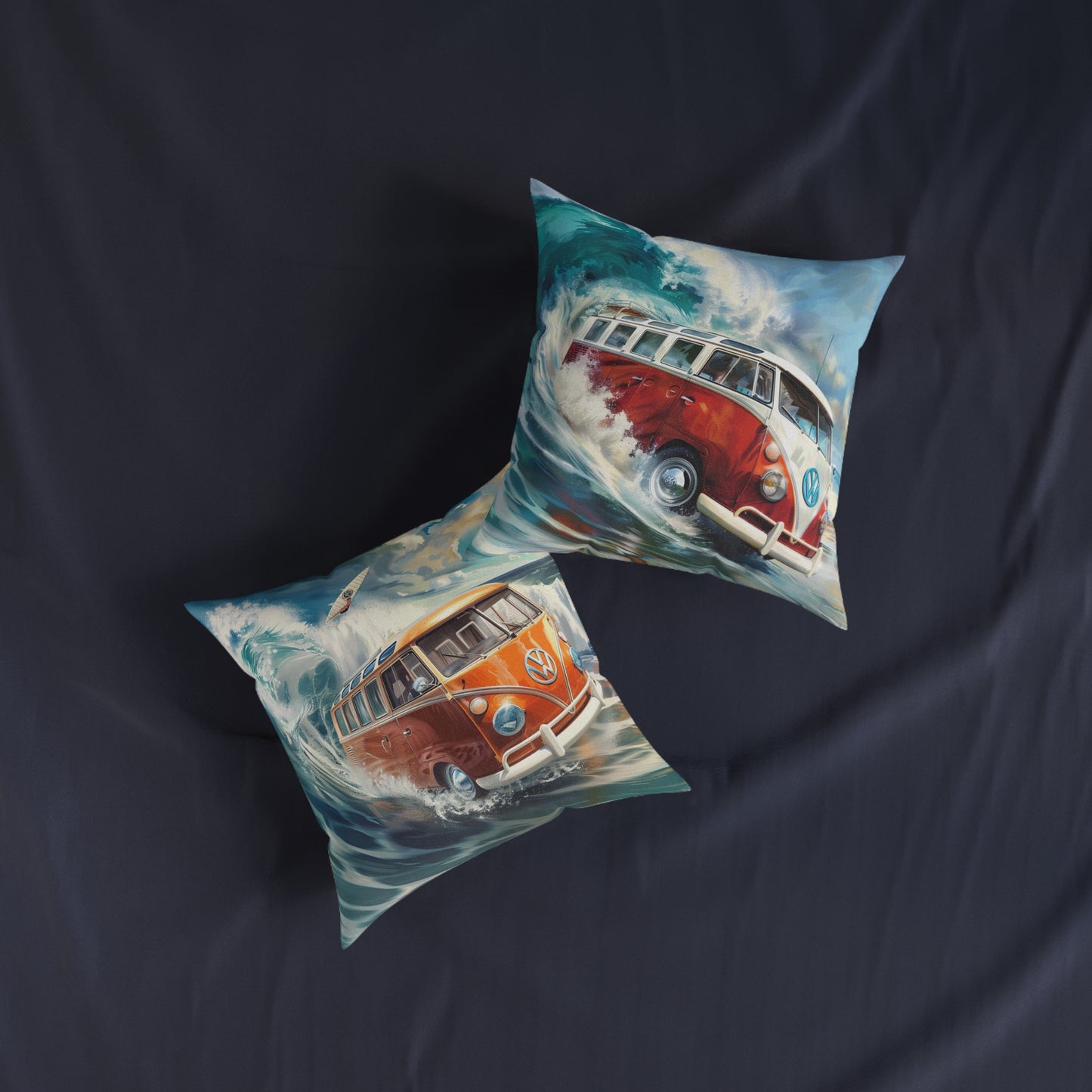 VW Surf Wagon - Square Pillow - UK