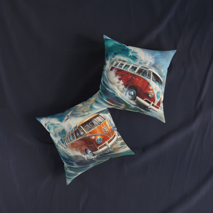 VW Surf Wagon - Square Pillow - UK