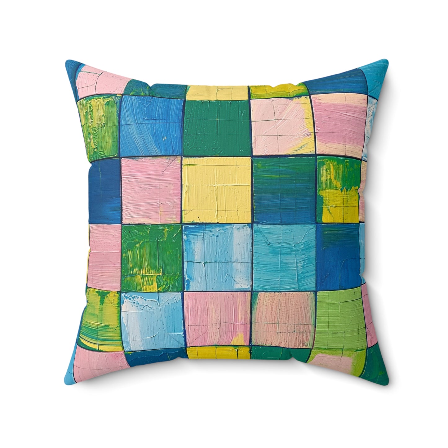 Patchwork 1 - Spun Polyester Square Pillow - USA