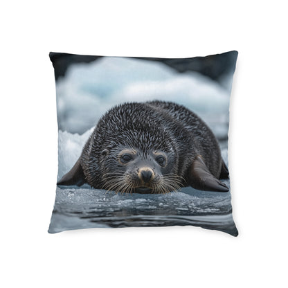 Cute Fur Seal Design Square Pillow - Perfect for Ocean Lovers UK
