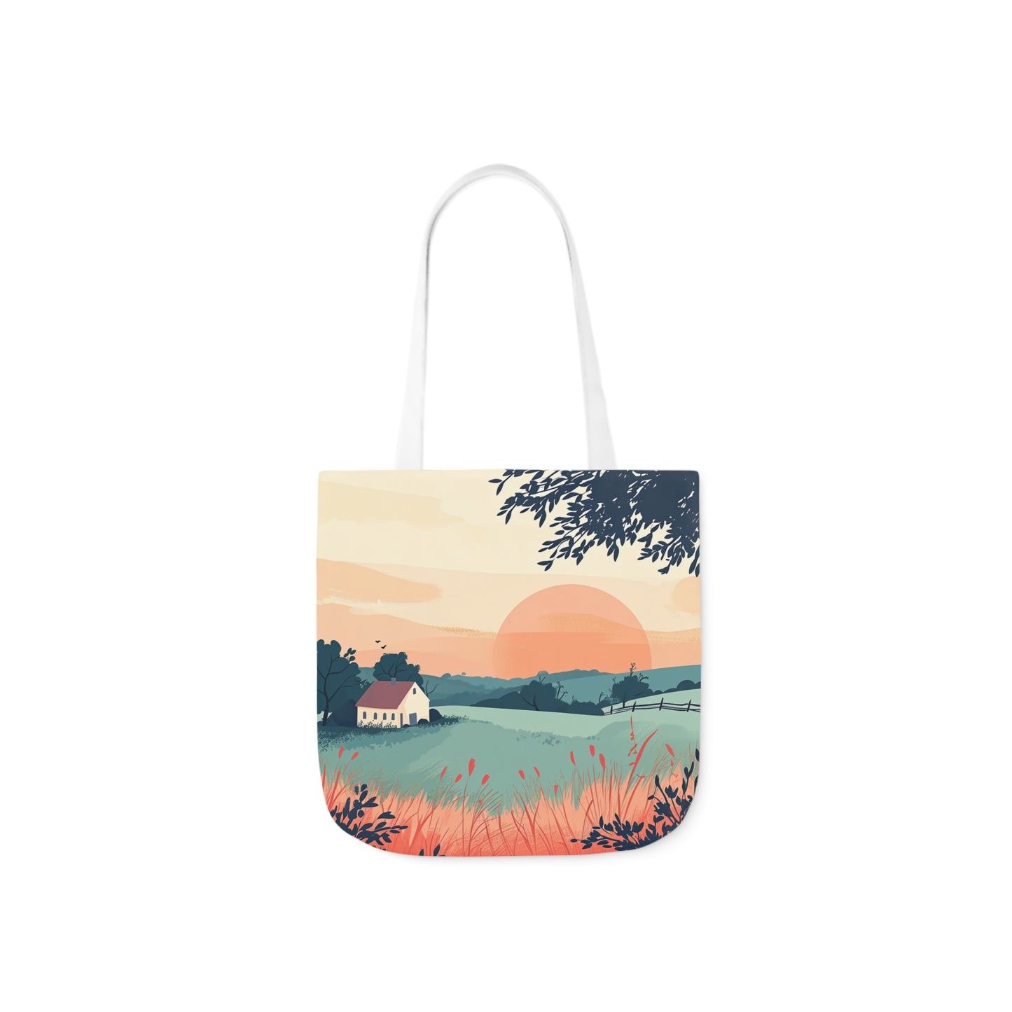Sunrise In The Countryside #2 - Polyester Canvas Tote Bag (AOP)