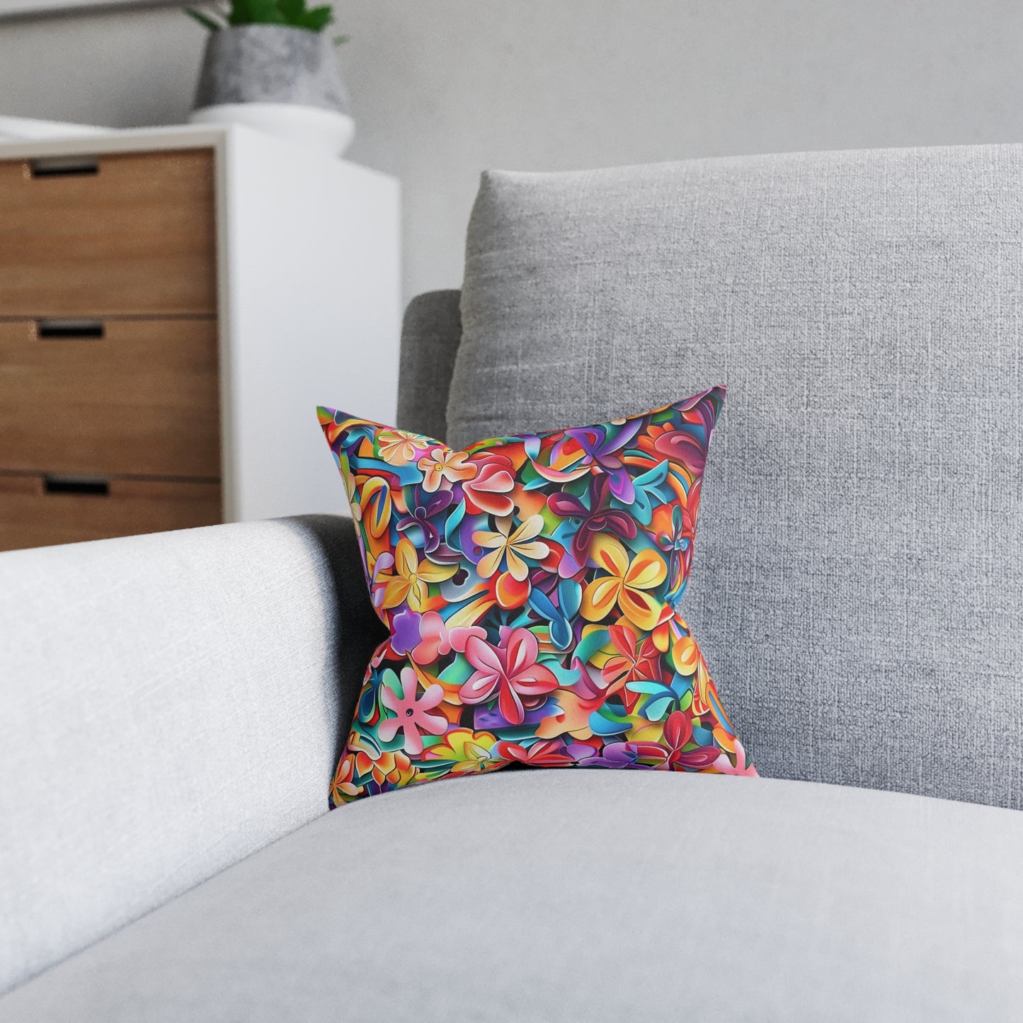Summer Flowers - Square Pillow - UK