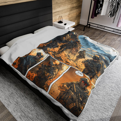 Special Forces Comic Cover 3 - Velveteen Plush Blanket USA