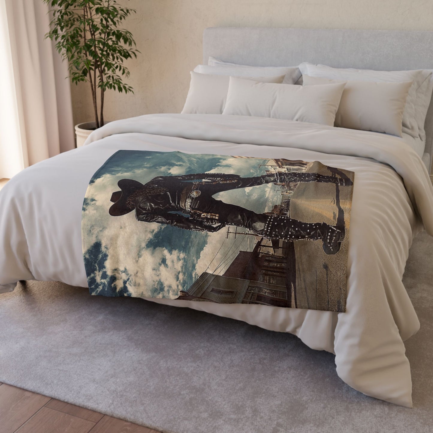 Cyber Cowboy - Soft Polyester Blanket UK
