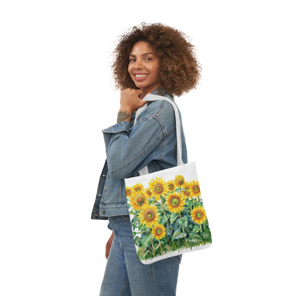 Sunflower Design - Polyester Canvas Tote Bag (AOP)