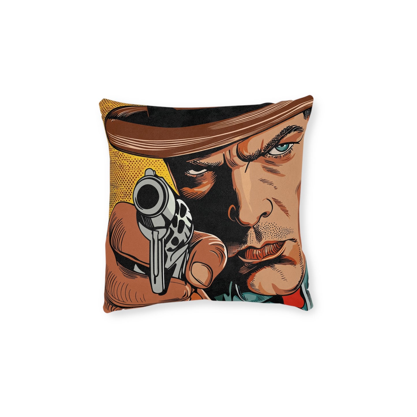 1940s Gangster Comic - Square Cushion - Gangster Home Decor UK