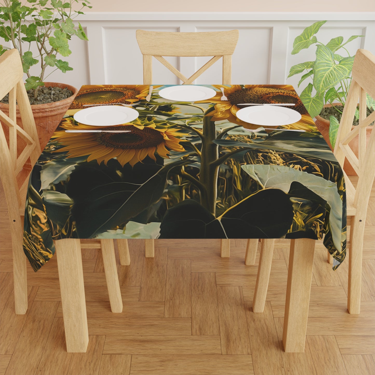 Sunflower Tablecloth - Bright Floral Decor for Home Gatherings UK