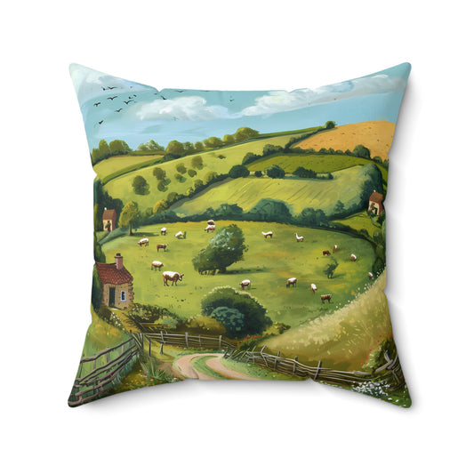 Countryside #2 - Spun Polyester Pillow USA
