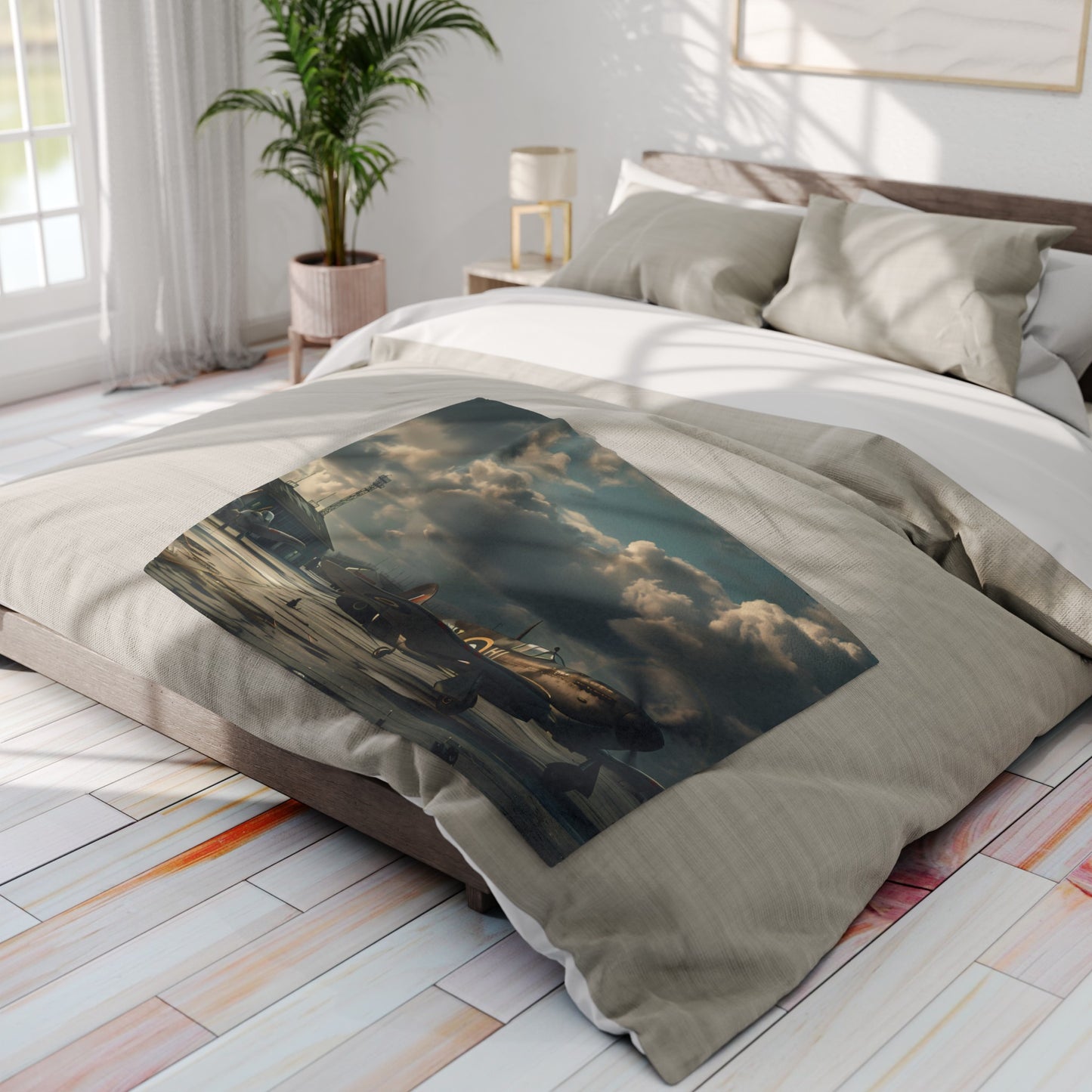 WW2 Airfield #3 Arctic Fleece Blanket - UK