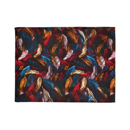 Chinoiseries Feathers - Soft Polyester Blanket