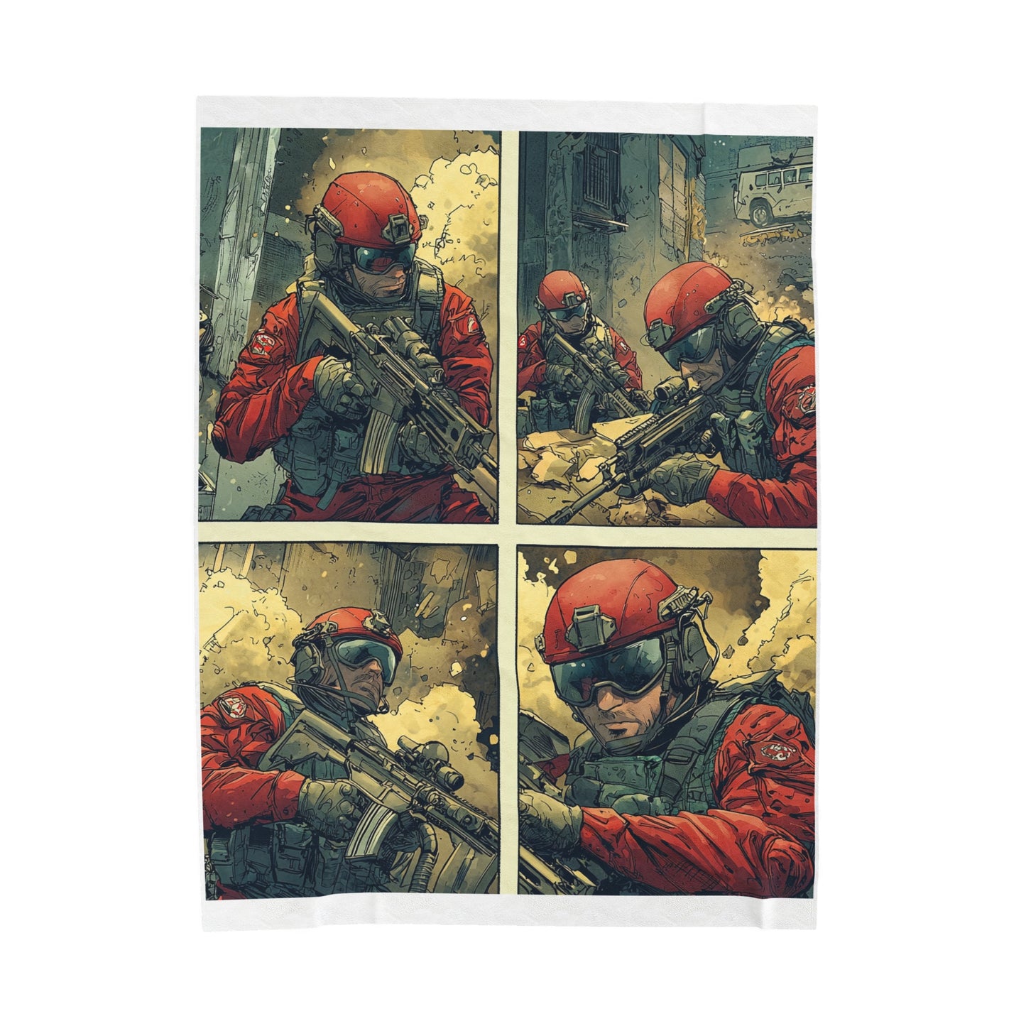 Special Forces Comic Cover  - Velveteen Plush Blanket USA
