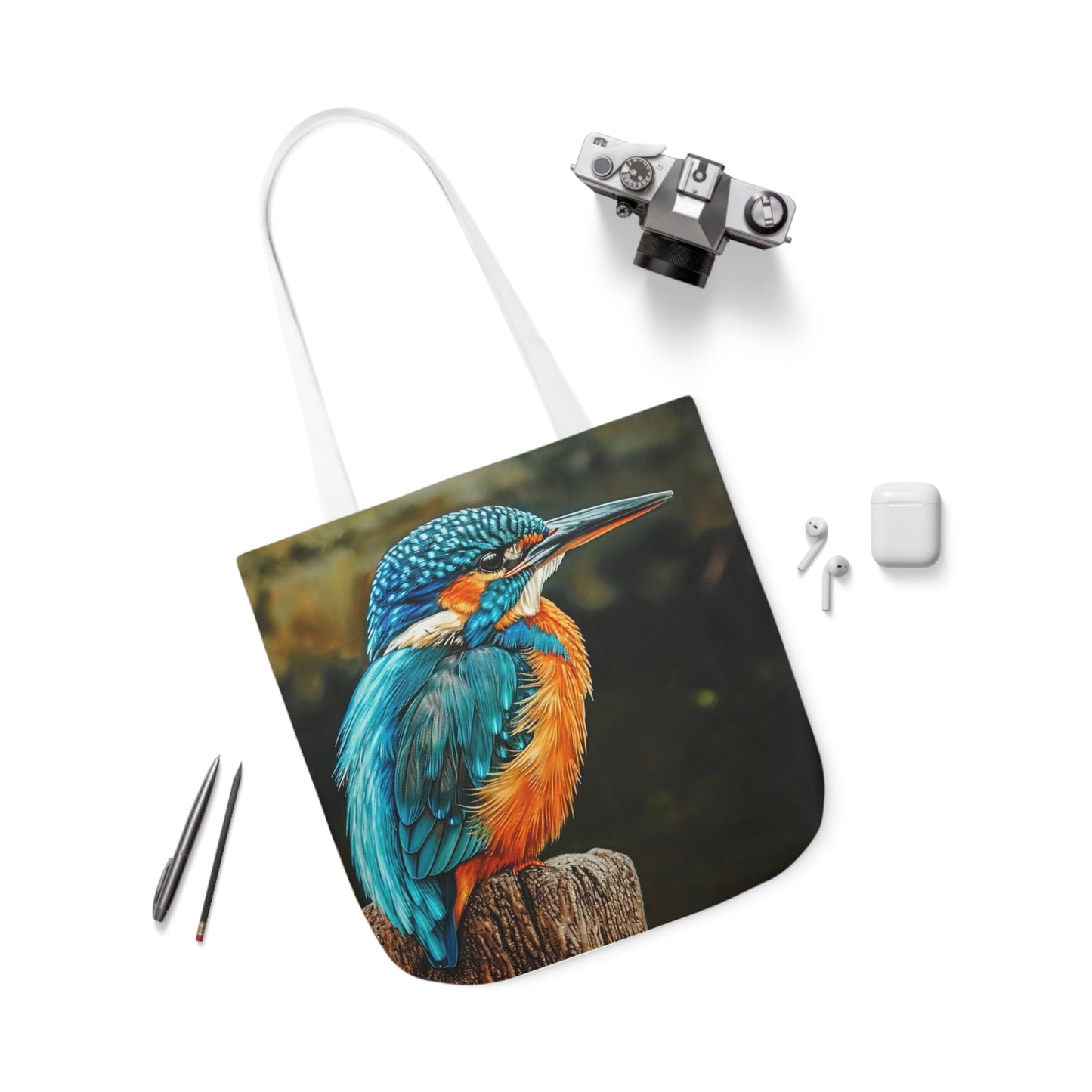 Kingfisher - Polyester Canvas Tote Bag (AOP)