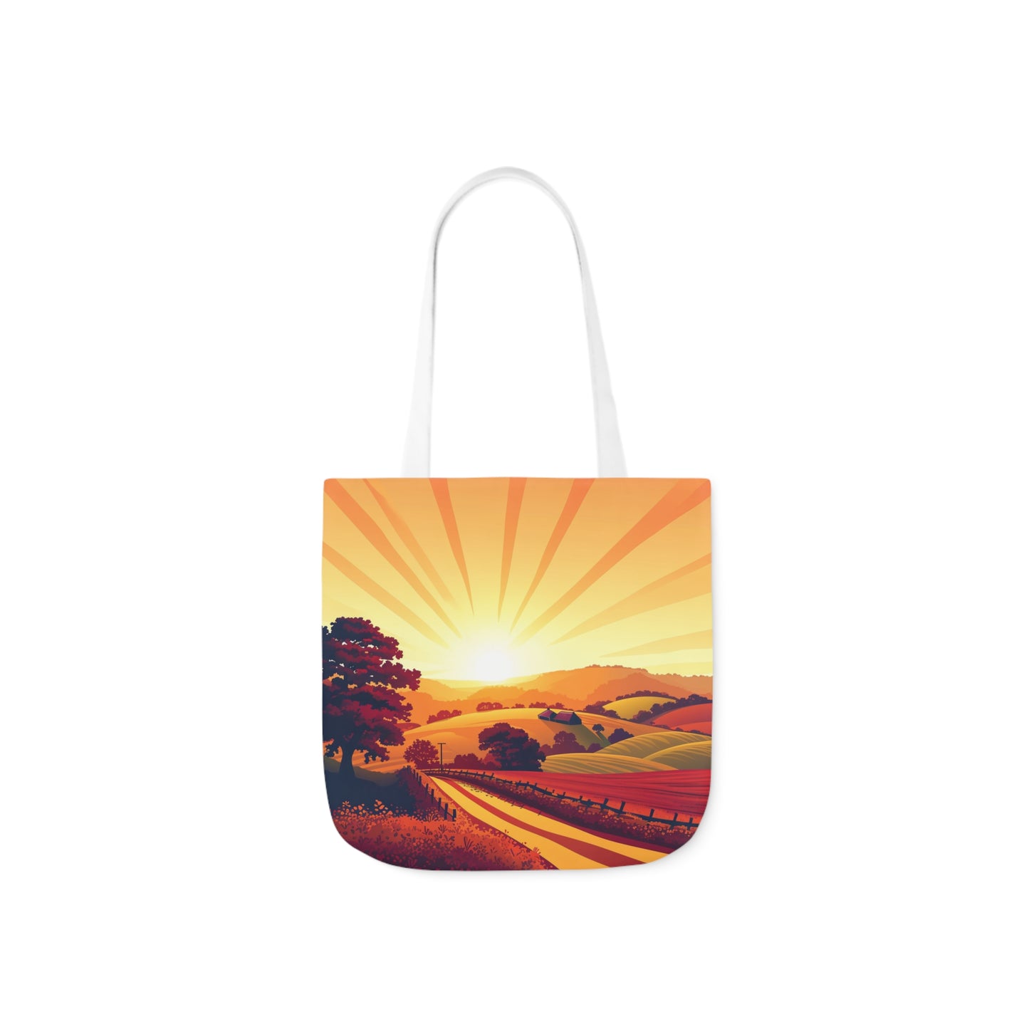Sunset In The Countryside #1 - Polyester Canvas Tote Bag (AOP)