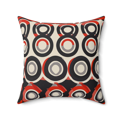 1960's America #3 Spun Polyester Square Pillow - USA