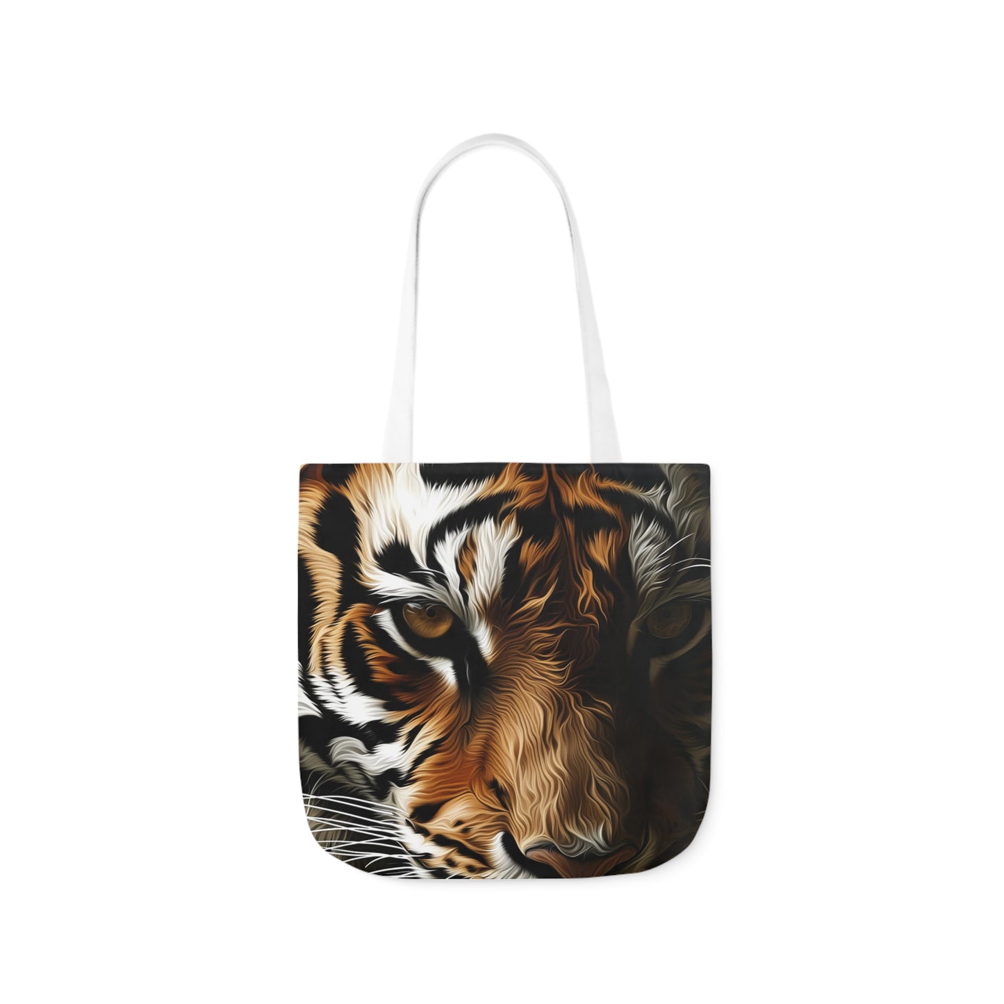 Tiger - Polyester Canvas Tote Bag (AOP)