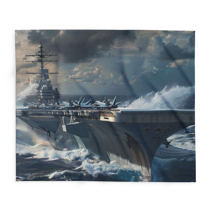 Aircraft Carrier 1 Arctic Fleece Blanket - USA