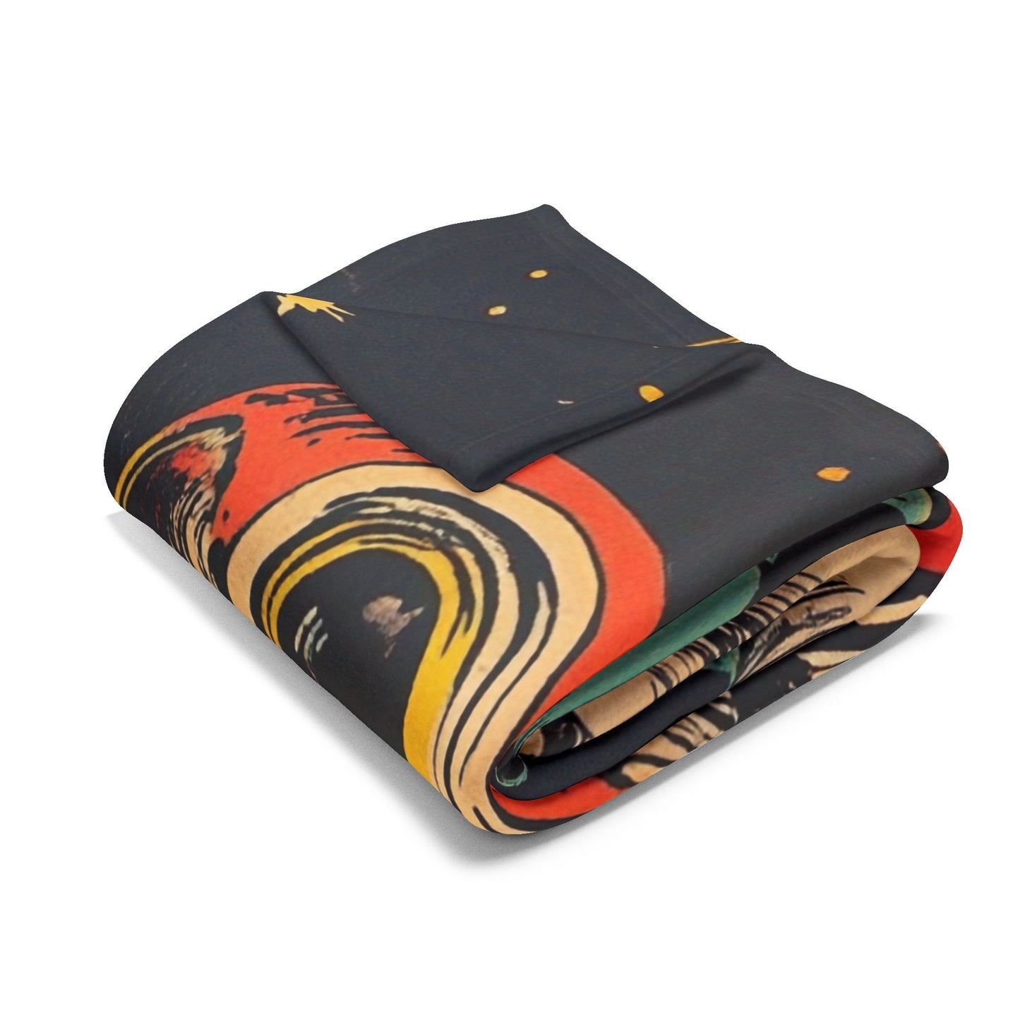 Retro Space Adventure Fleece Blanket 4 - Cosy Gift for Sci-Fi Lovers UK
