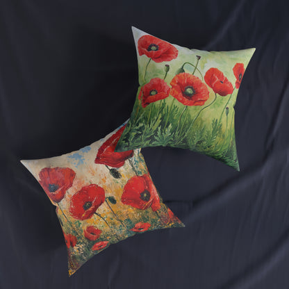 Poppies - Square Pillow - UK