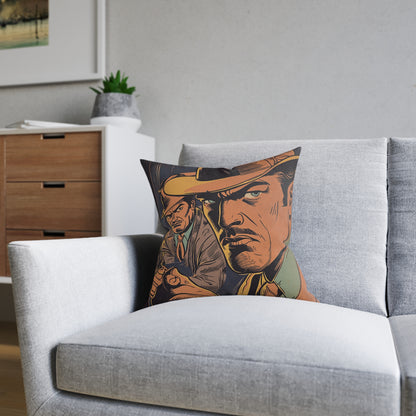 1940s Gangster Comic 2 - Square Cushion - Gangster Home Decor UK
