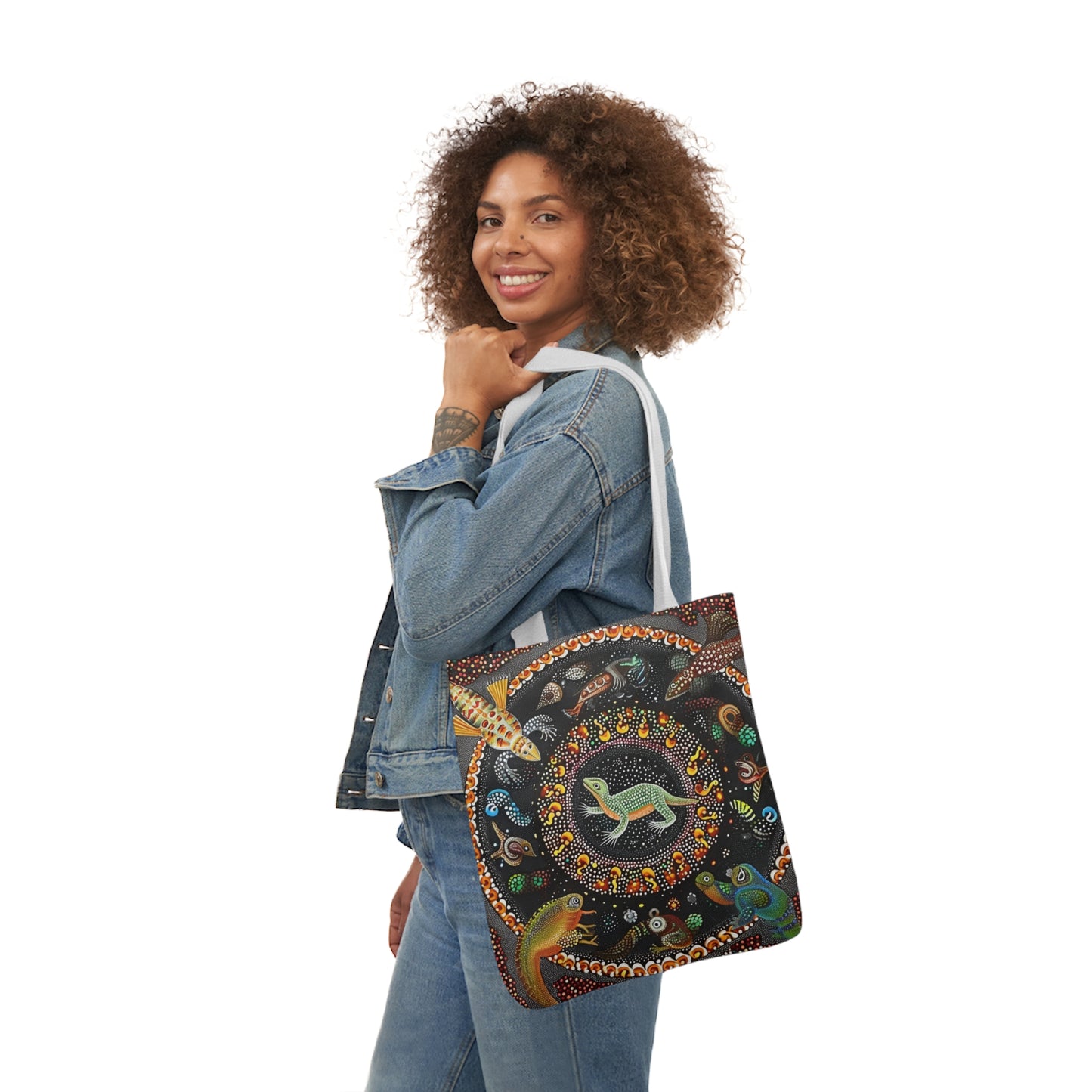 Native Australian Art #2 - Polyester Canvas Tote Bag (AOP)