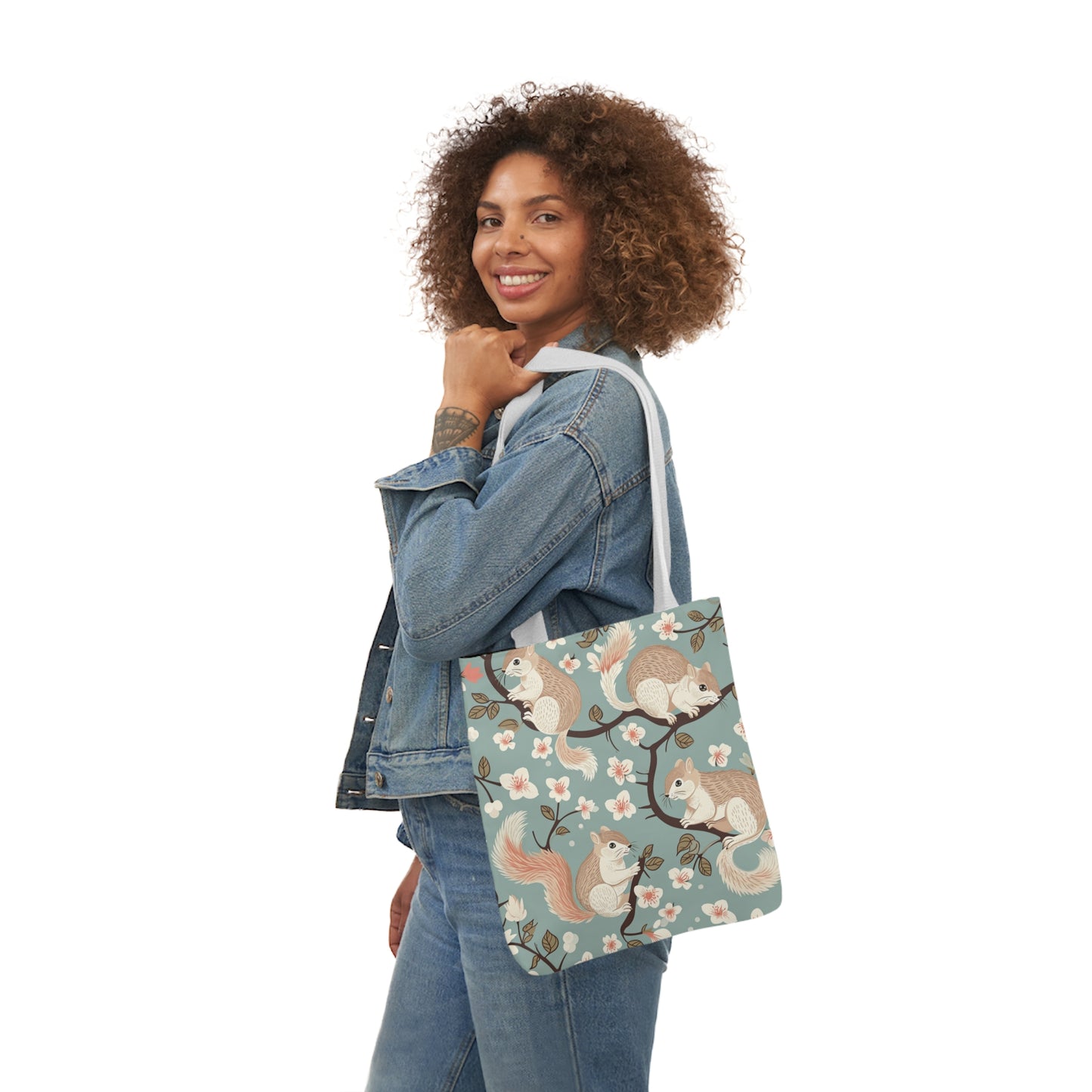 Squirrel Polyester Canvas Tote Bag (AOP)