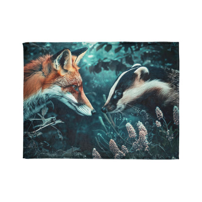 Fox and Badger #2 Blanket - Soft Polyester Blanket