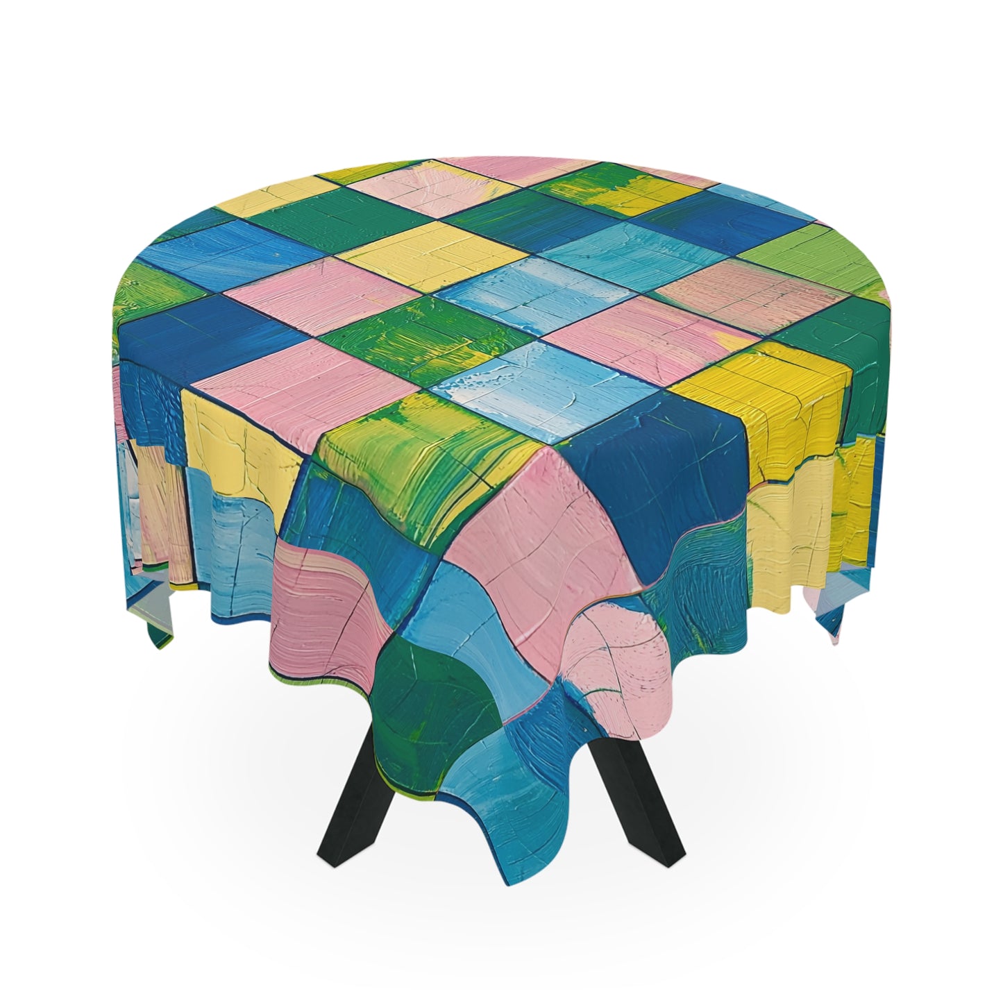Vibrant Color Block Tablecloth - Perfect for Parties and Celebrations