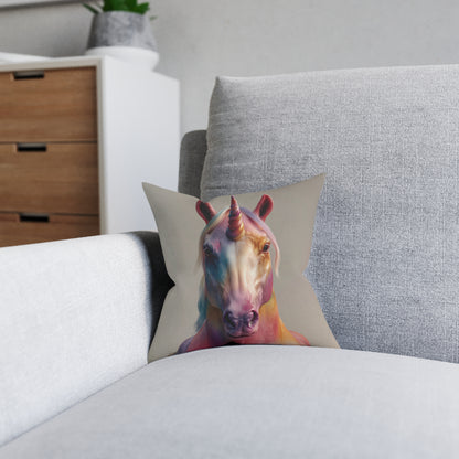 Colourful Magical Unicorn - Square Cushion - UK