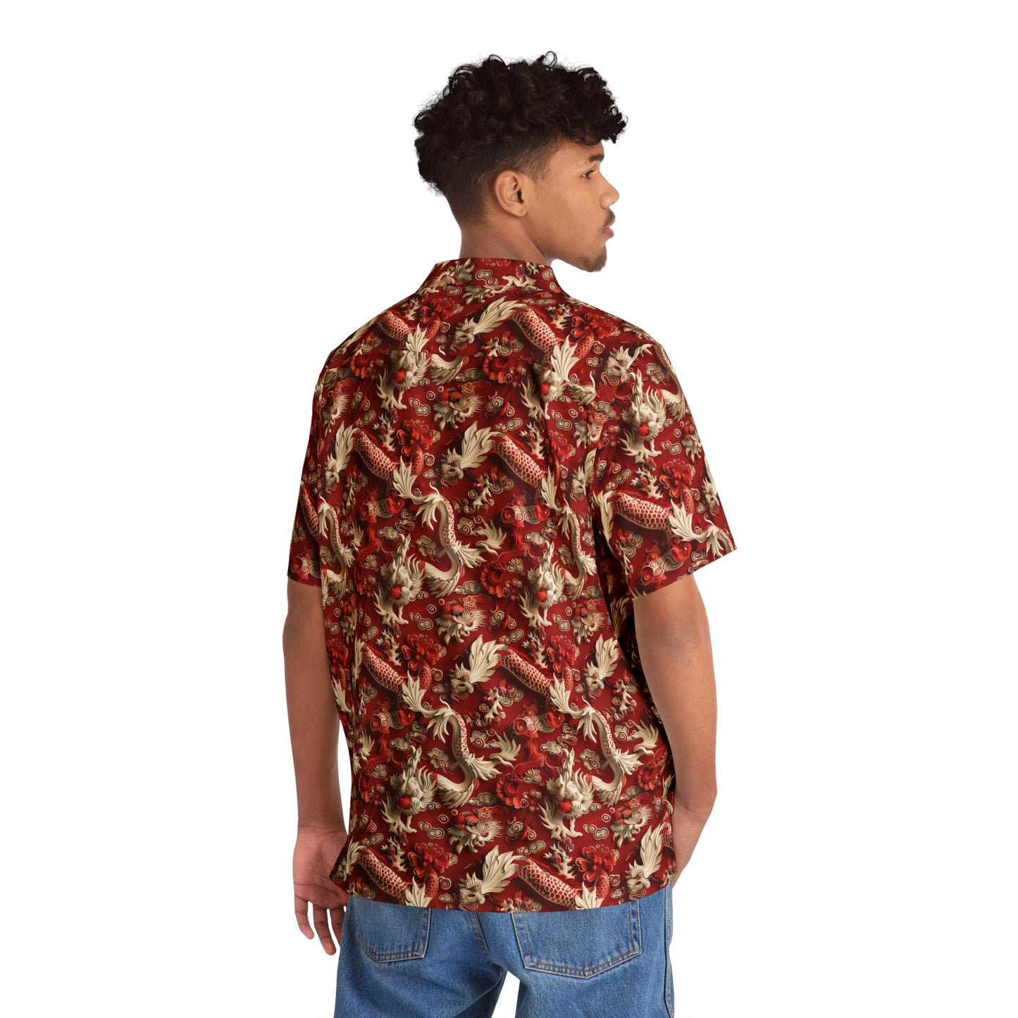 Men's Red Hawaiian Shirt - China Only