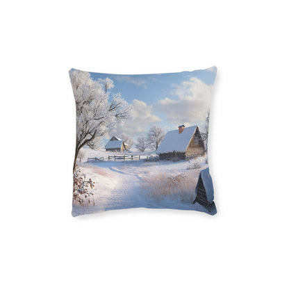 Winter in The Countryside - Square Cushion  - UK